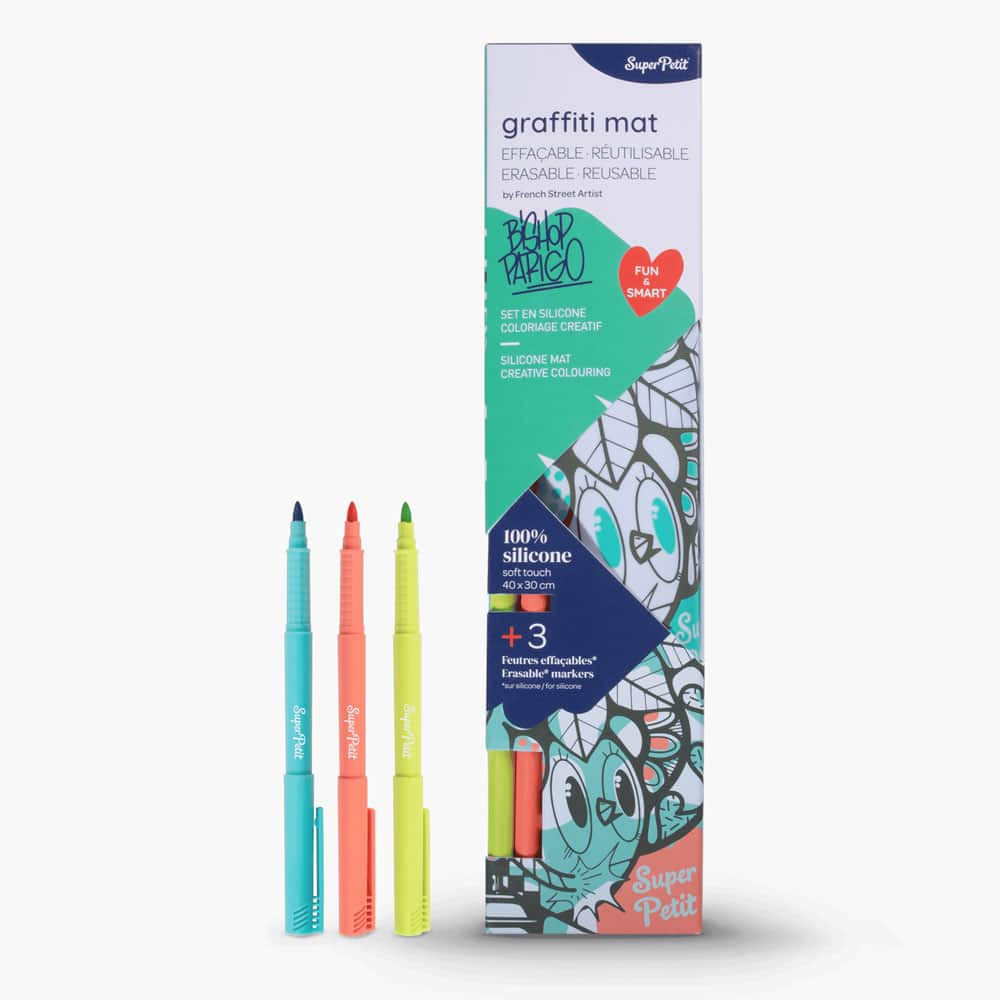 Graffiti Mat collaboration Bishopparigo x SuperPetit en silicone