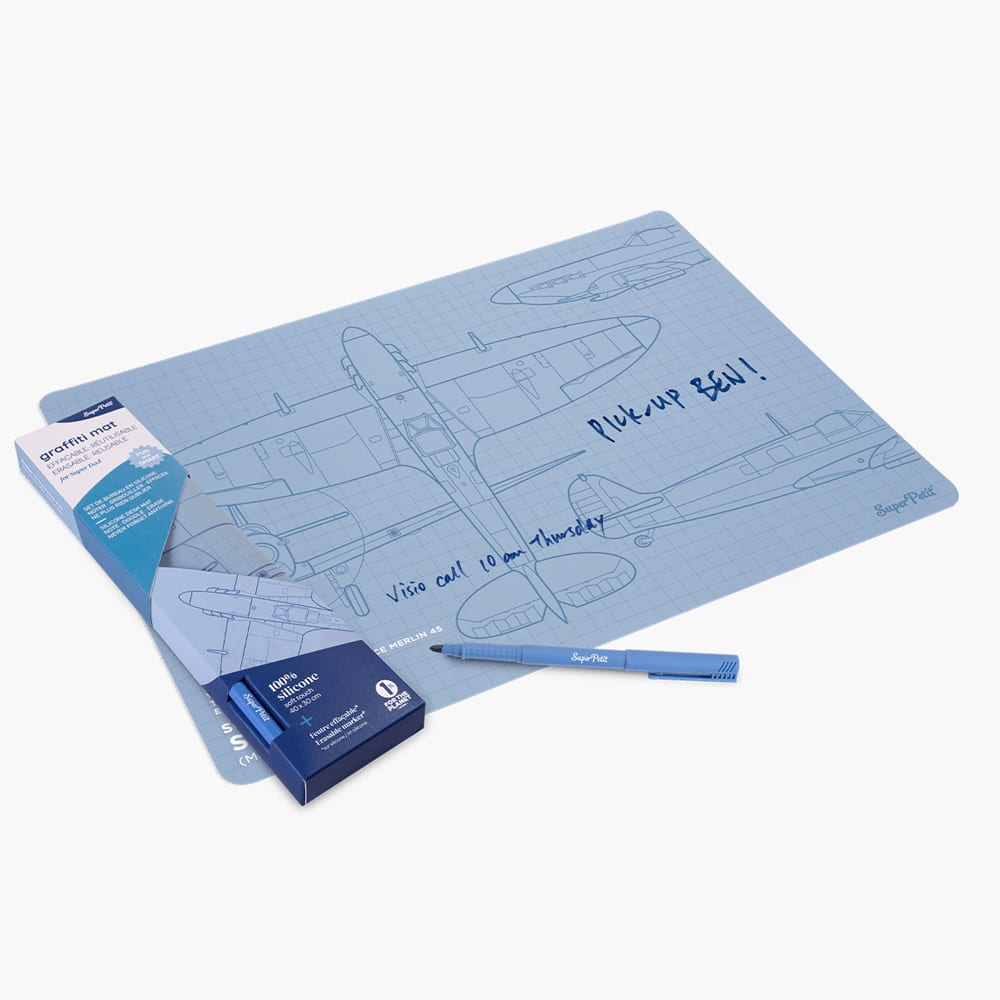 Graffiti Mat Papa, sous-main en silicone réutilisable SuperPetit