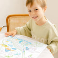 Coloriage éducatif réversible en silicone SuperPetit, frise chronologique des dinosaures