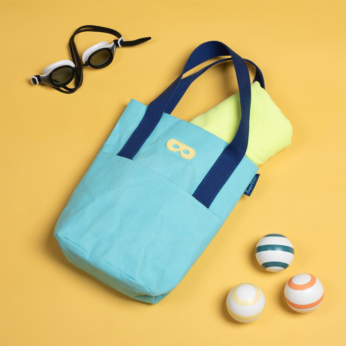 Tote bag enfant éco-responsable Pepito SuperPetit – coloris Azur