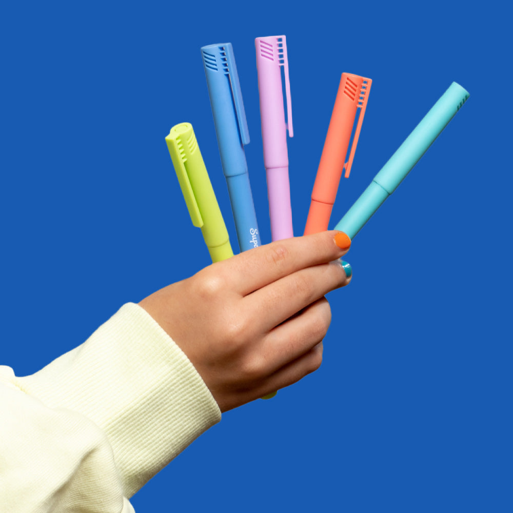 Boîte de 5 feutres pastel pointe fine pour silicone SuperPetit