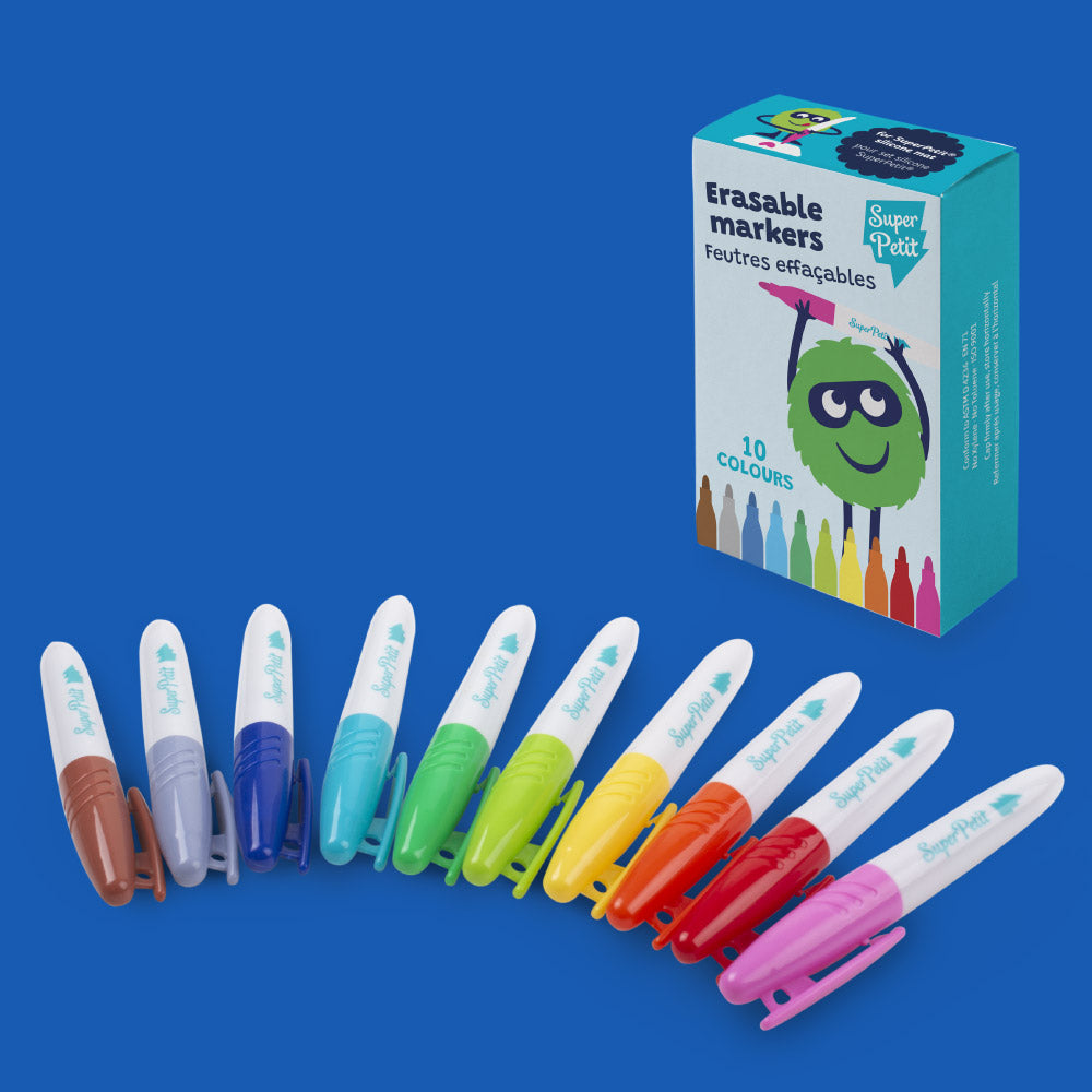 Boîte de 10 feutres effaçables pour silicone SuperPetit