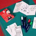 Boîte de 4 feutres pour vitres et 24 motifs de Noël SuperPetit