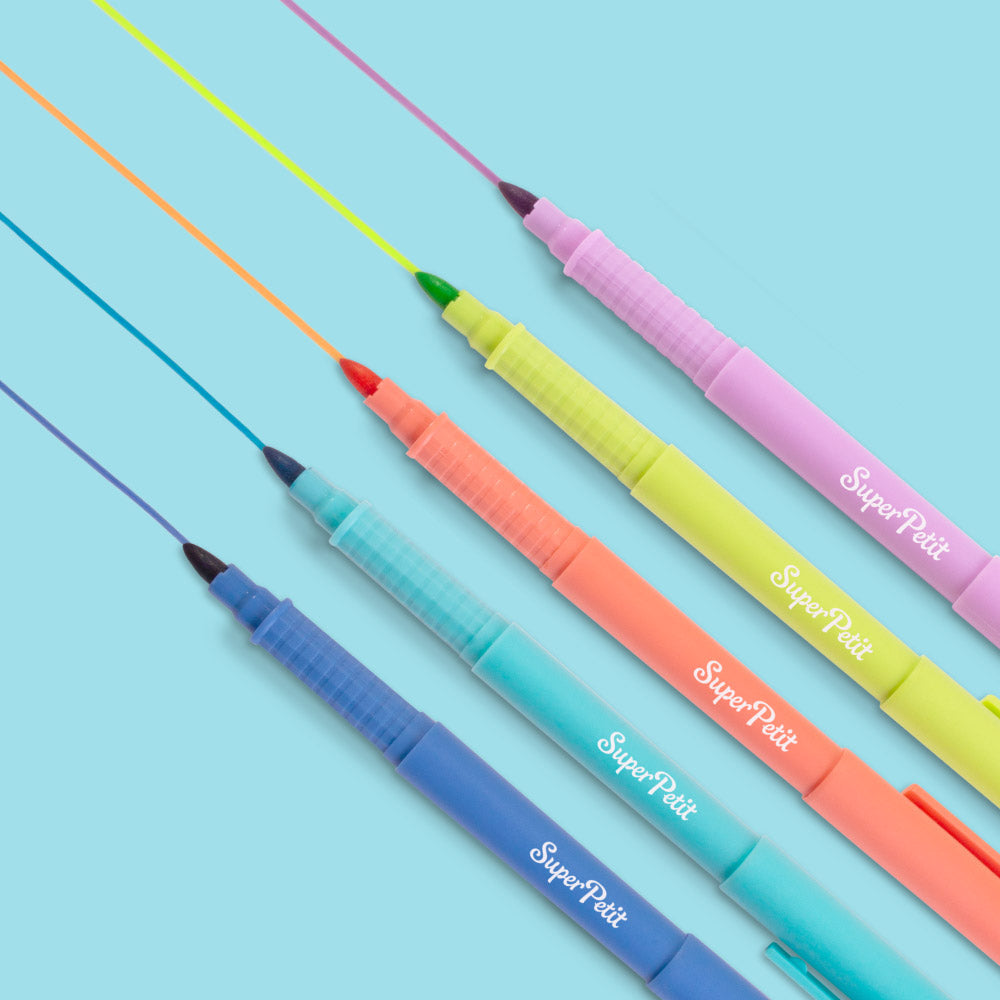 Boîte de 5 Feutres Pastel Pointe Fine pour Silicone