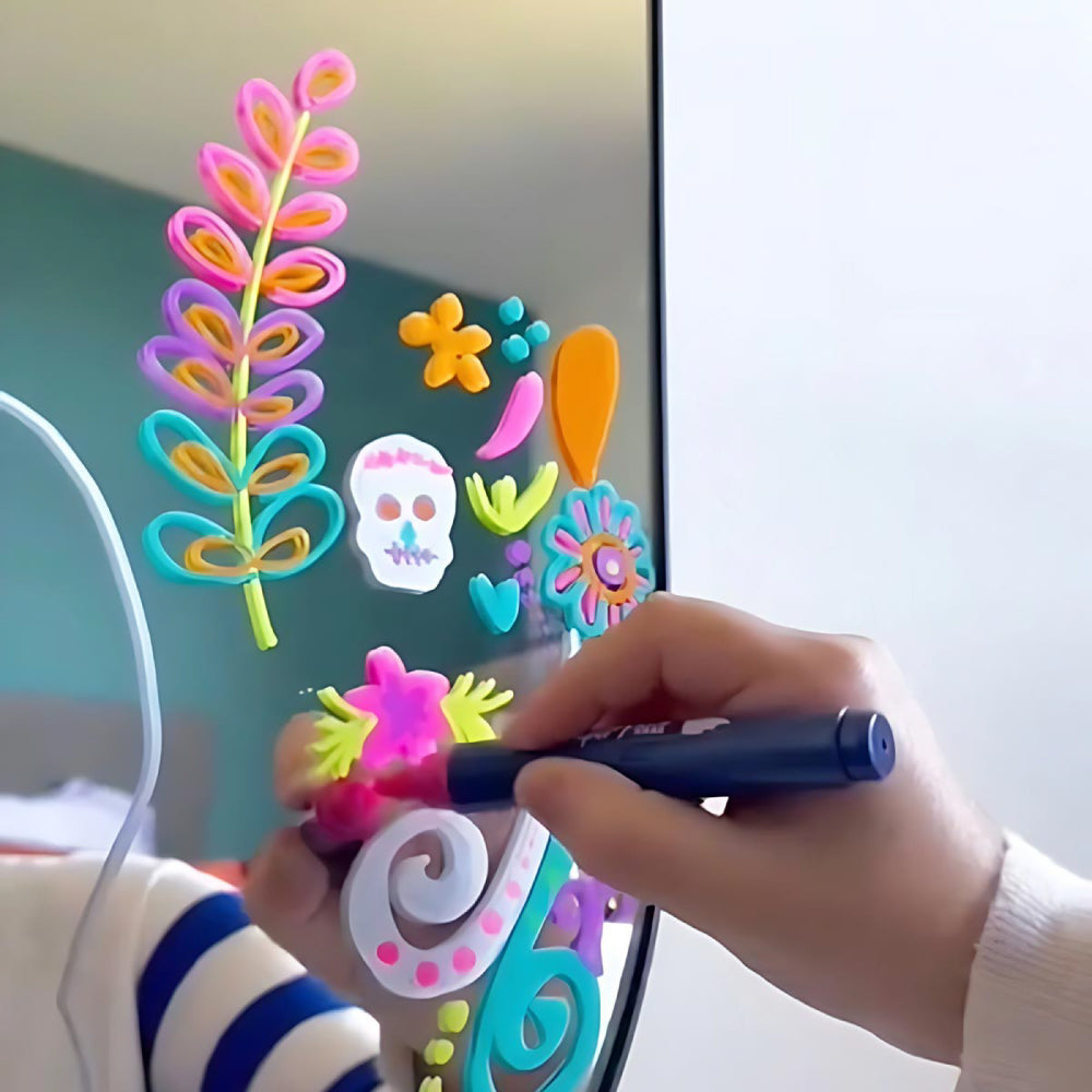 Boîte de 6 feutres effaçables pour vitres et miroirs