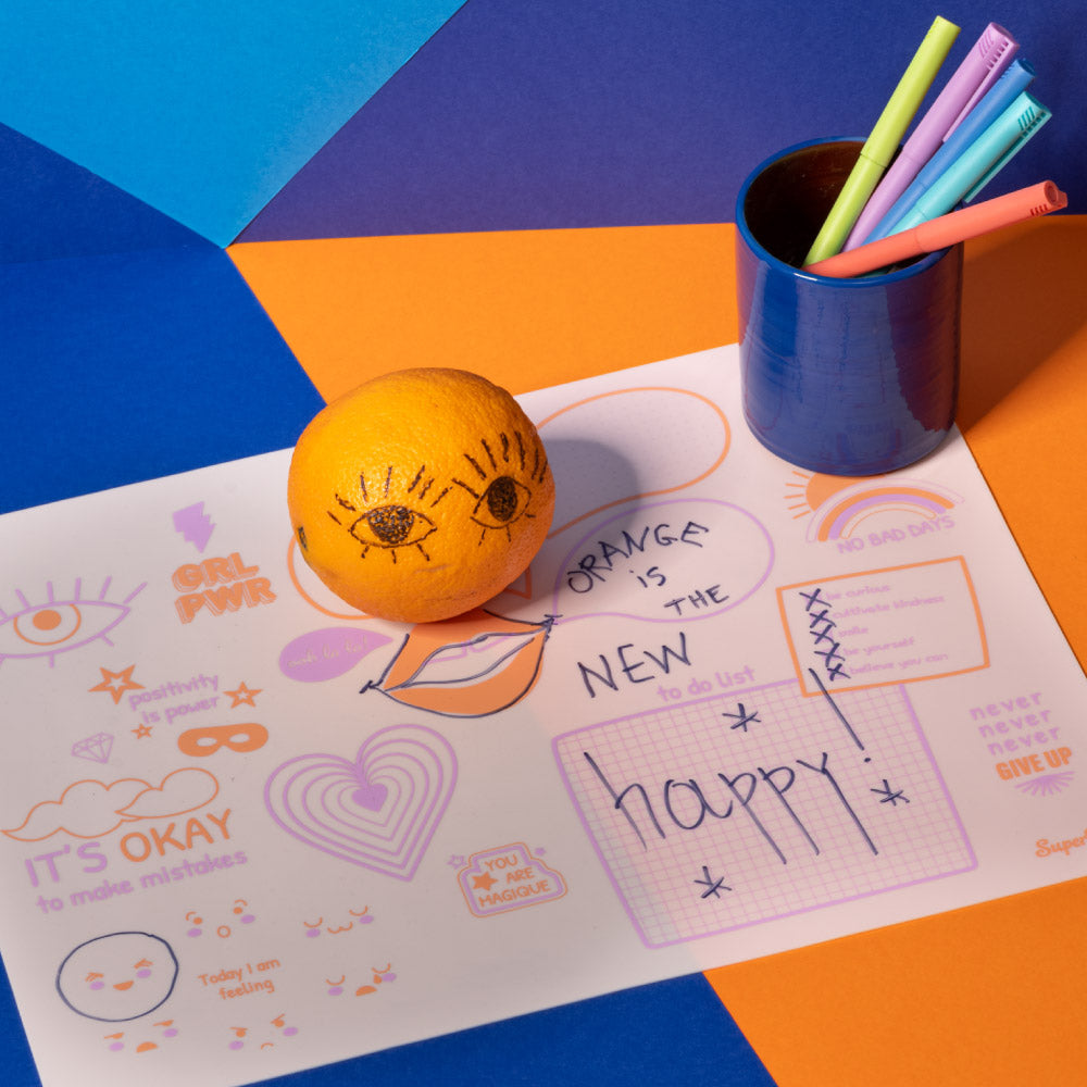 Graffiti Mat Ado – Sous-Main en Silicone Réutilisable