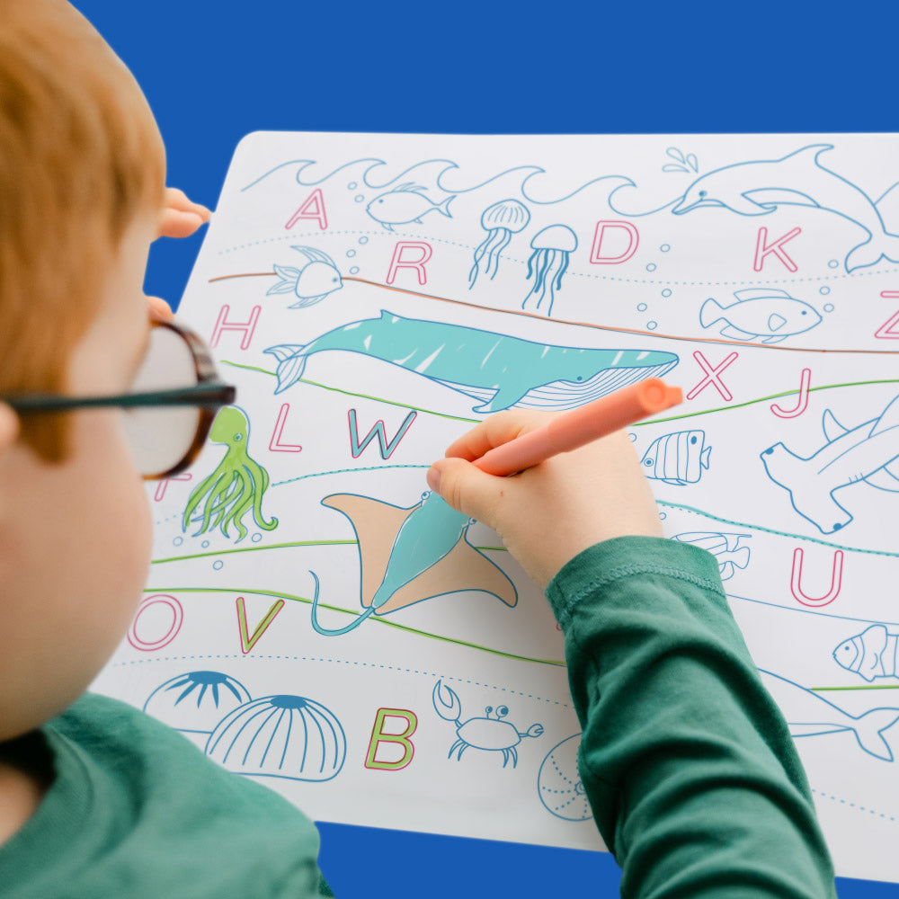 Coloriage Éducatif en Silicone – Les Lettres de l'Alphabet