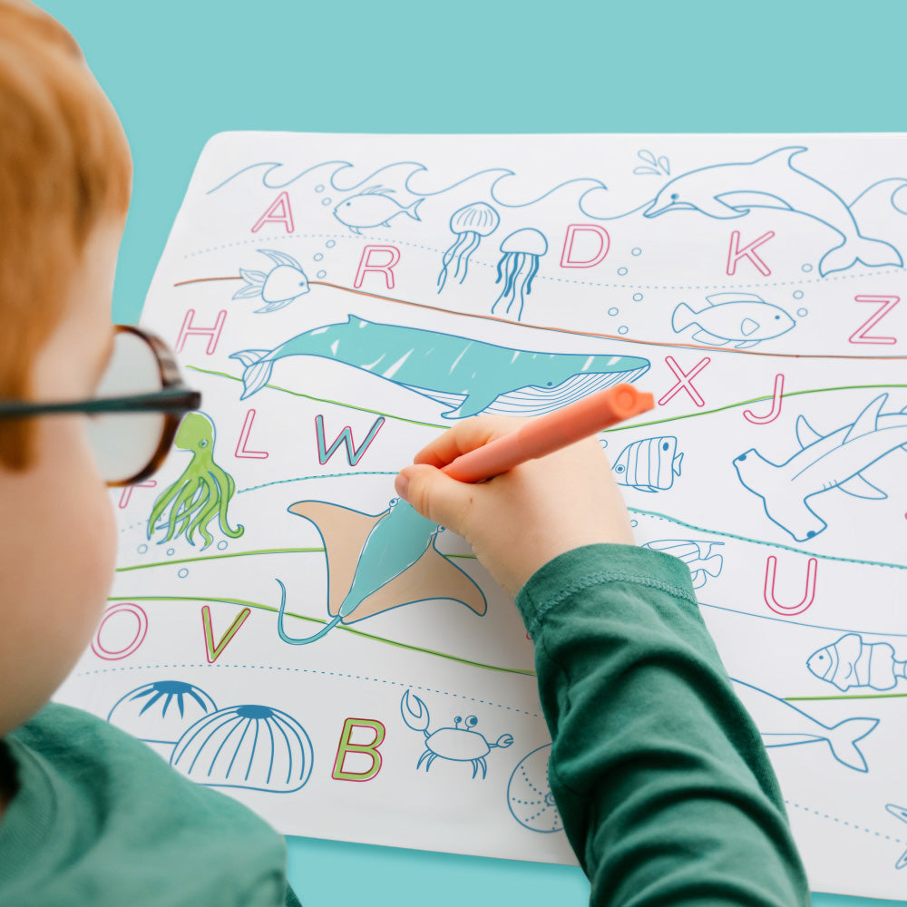 Coloriage éducatif en silicone SuperPetit – Les Lettres de l'Alphabet