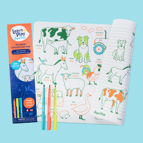 Coloriage Éducatif en Silicone – Les Animaux de la Ferme