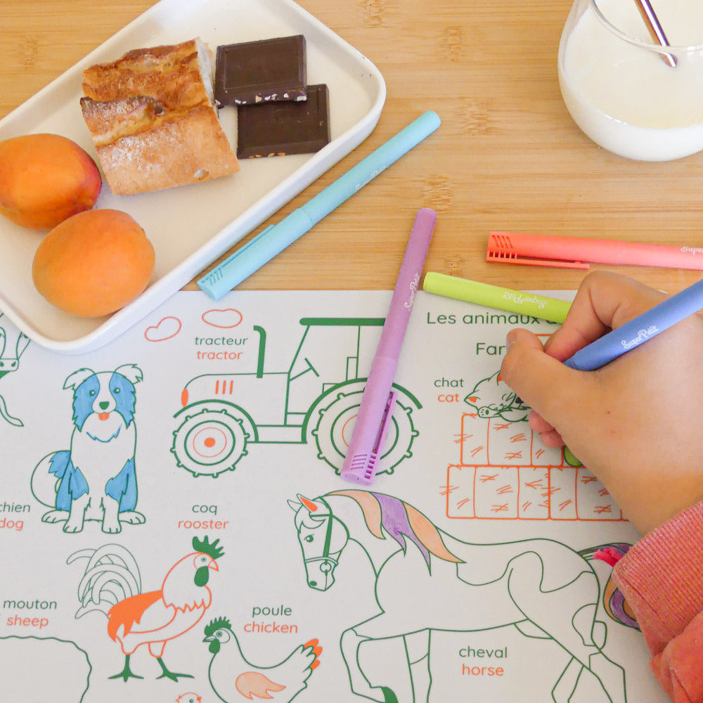 Coloriage Éducatif en Silicone – Les Animaux de la Ferme