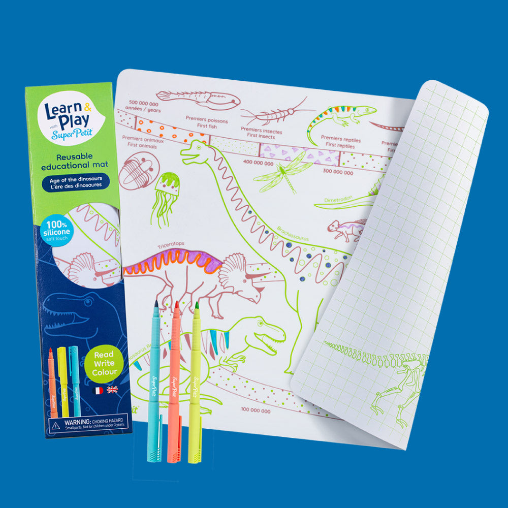 Coloriage Éducatif en Silicone – L'Ère des Dinosaures