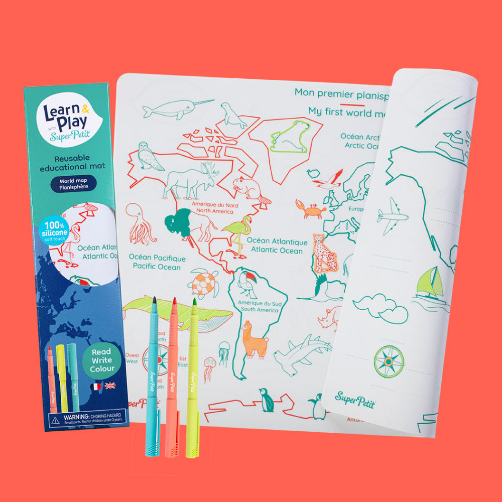 Mon Premier Planisphère – Coloriage Éducatif en Silicone