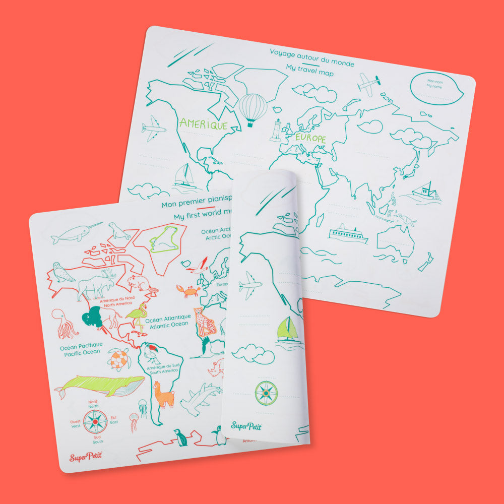 Mon Premier Planisphère – Coloriage Éducatif en Silicone