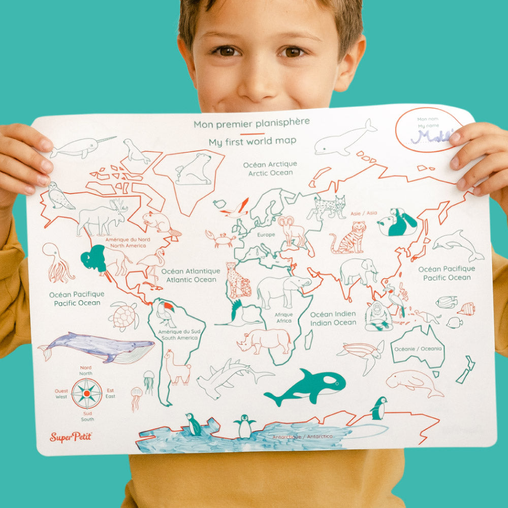 Mon Premier Planisphère – Coloriage Éducatif en Silicone