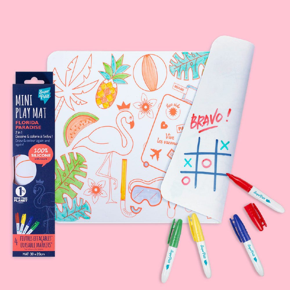 Mini Coloriage Réutilisable en Silicone – Vacances au Paradis