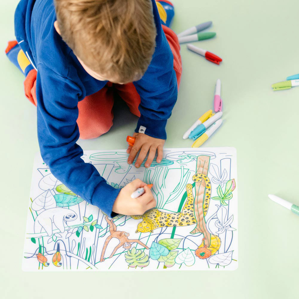 Set de Table à Colorier Silicone – Amazonie