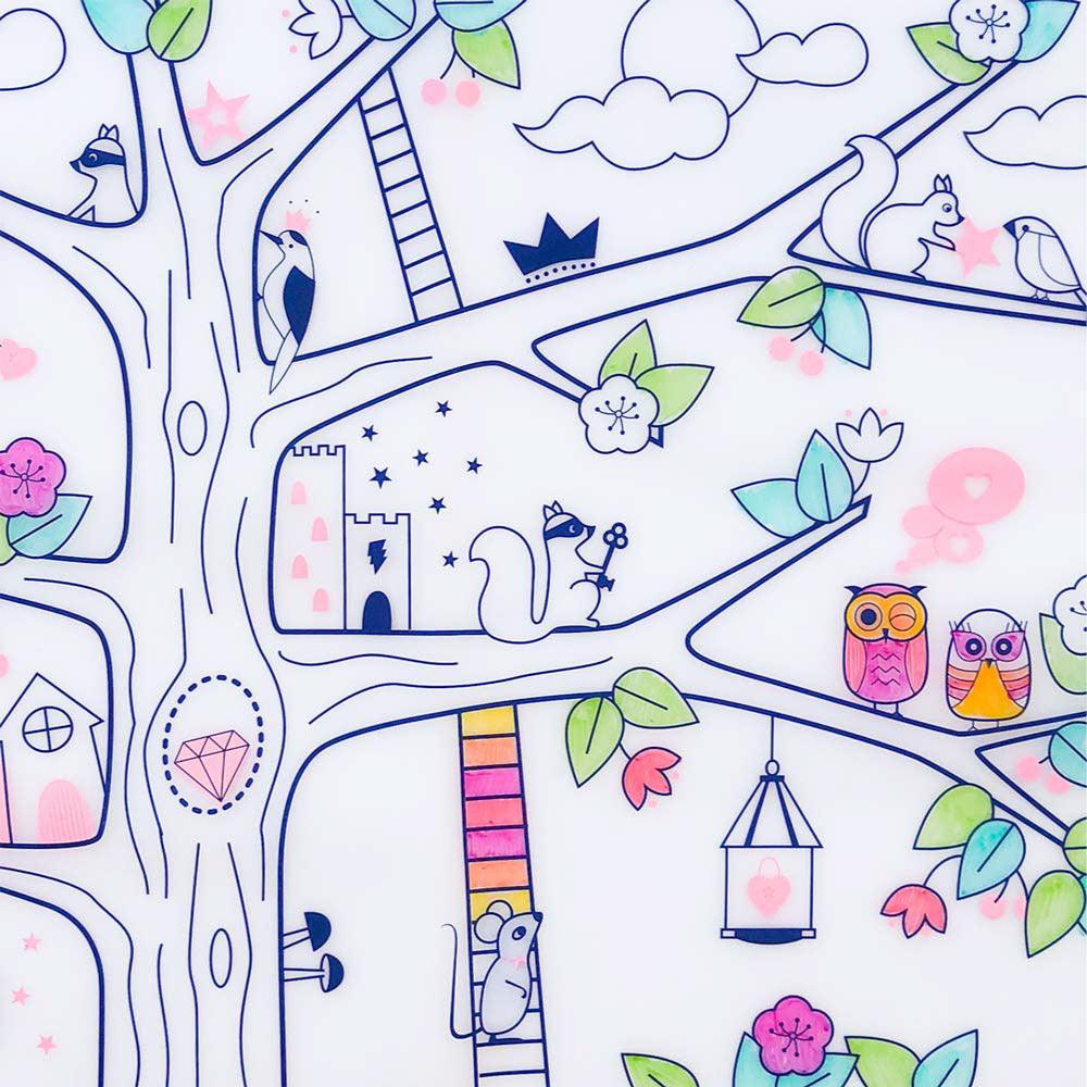 Set de Table à Colorier Silicone – Arbre Magique