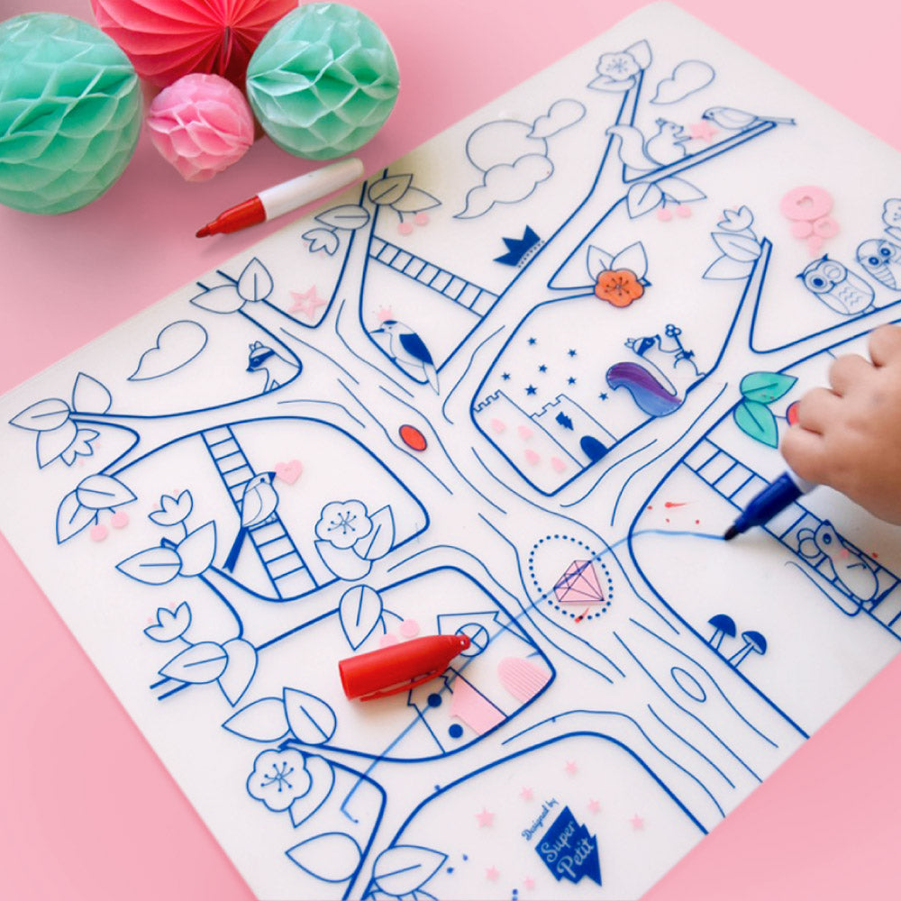 Set de Table à Colorier Silicone – Arbre Magique