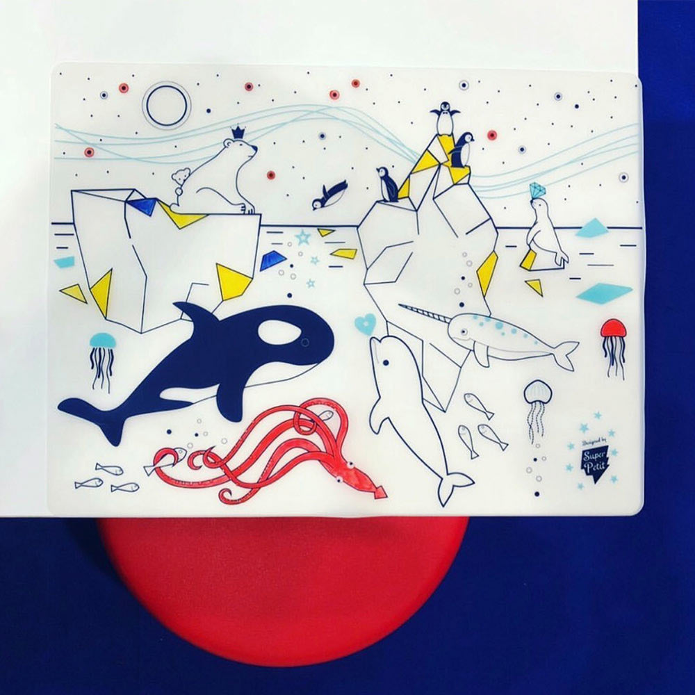 Set de Table à Colorier Silicone – Sur la Banquise