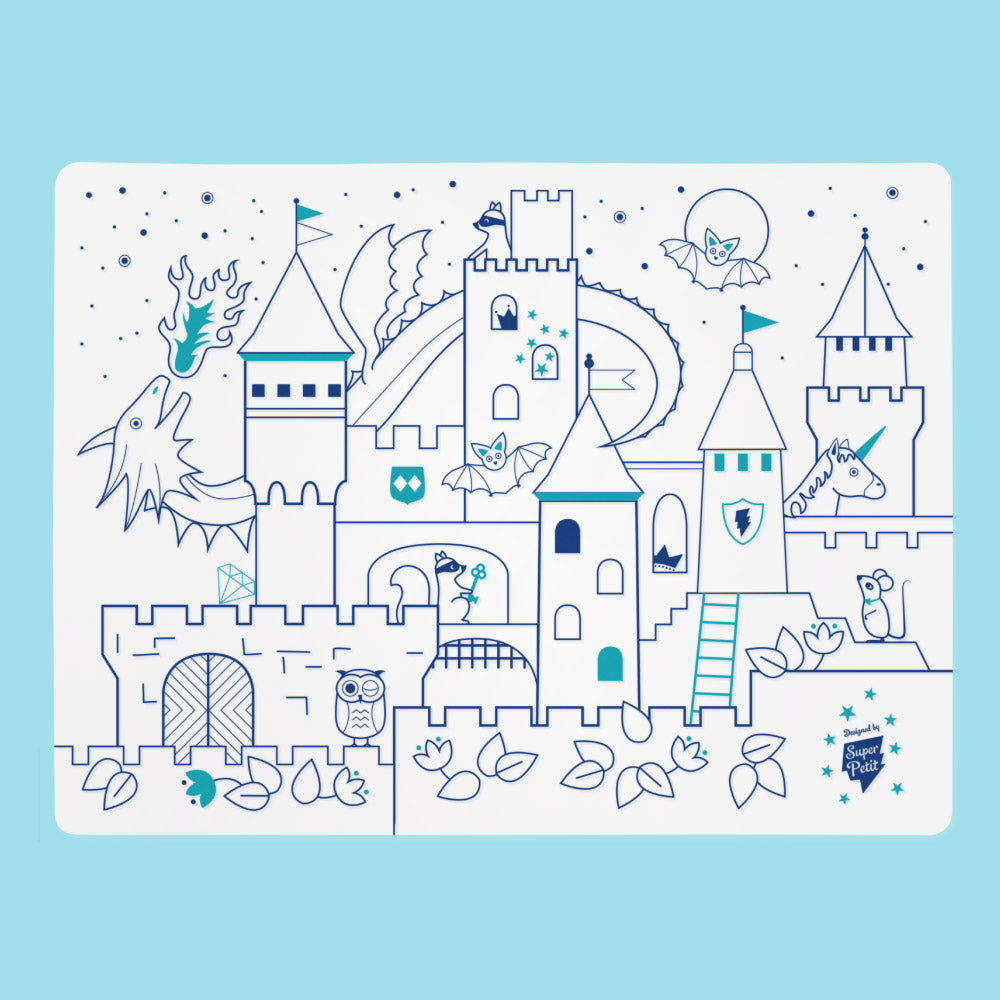 Set de Table à Colorier Silicone – Château Fort