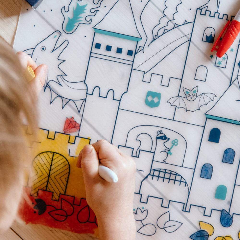 Set de Table à Colorier Silicone – Château Fort