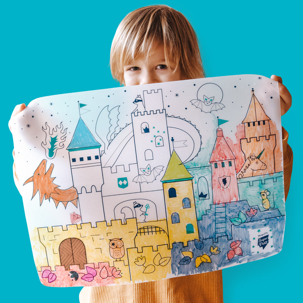 Set de Table à Colorier Silicone – Château Fort