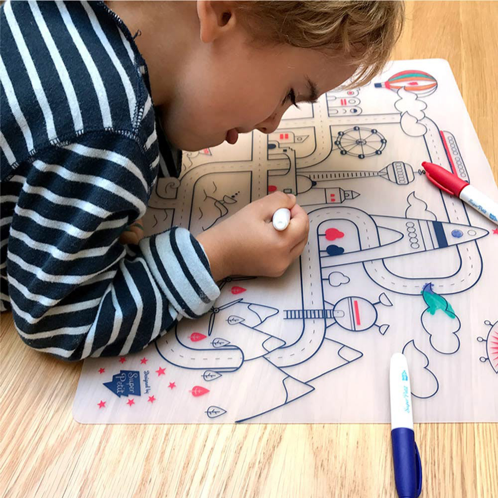 Set de Table à Colorier Silicone – Circuit en Ville