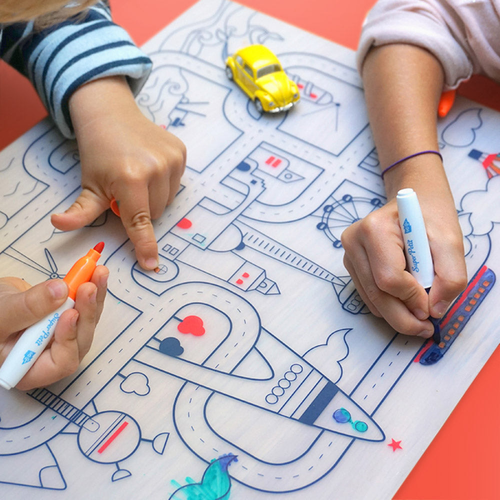 Set de Table à Colorier Silicone – Circuit en Ville