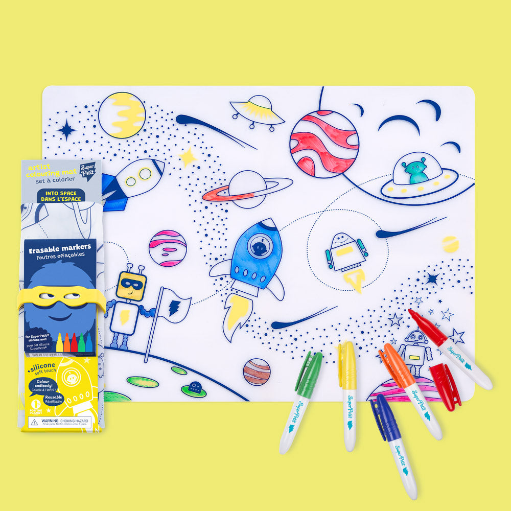 Set de Table à Colorier Silicone – Dans l'Espace