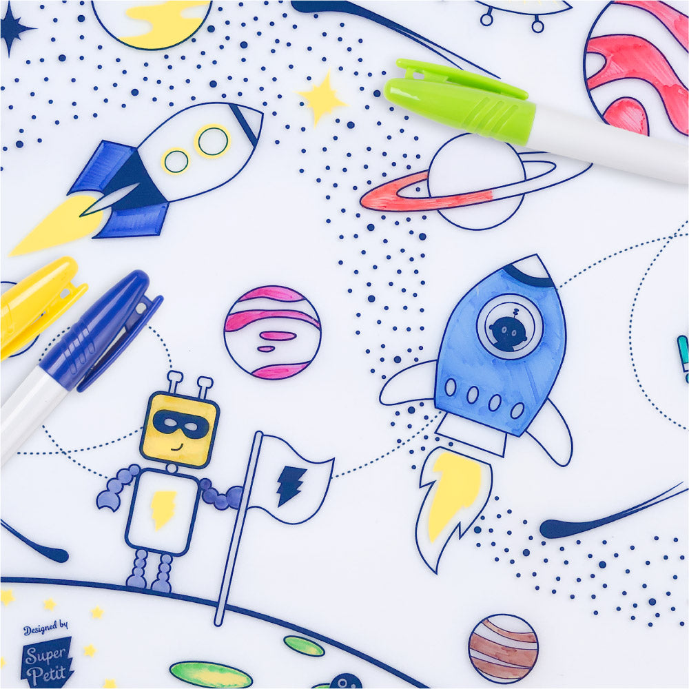 Set de Table à Colorier Silicone – Dans l'Espace