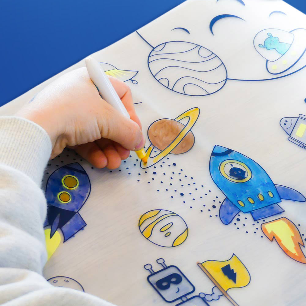 Set de Table à Colorier Silicone – Dans l'Espace