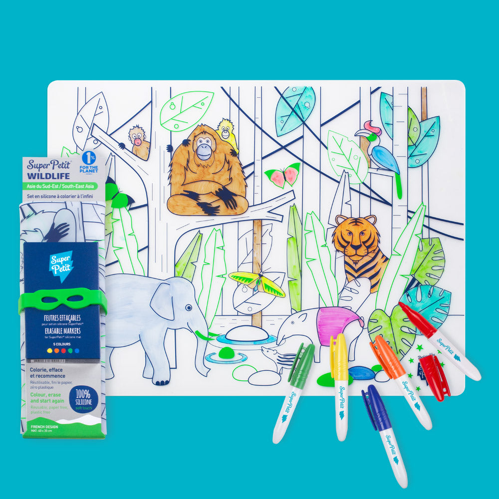 Set de Table à Colorier Silicone – Jungle