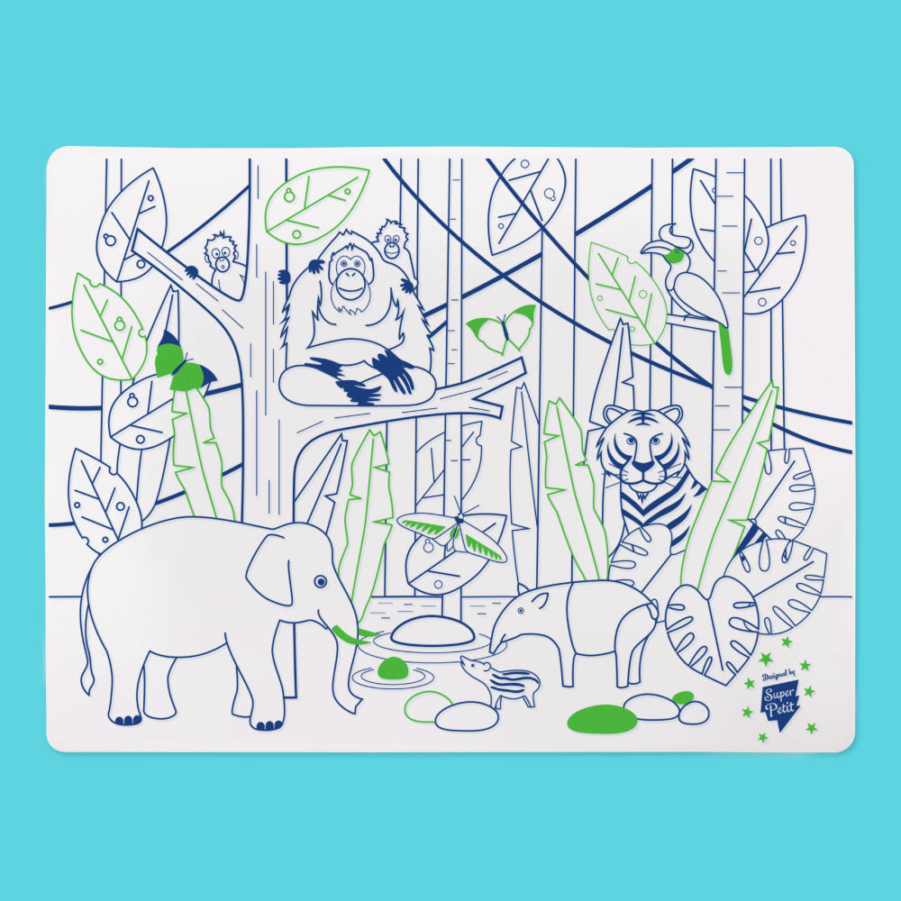 Set de Table à Colorier Silicone – Jungle