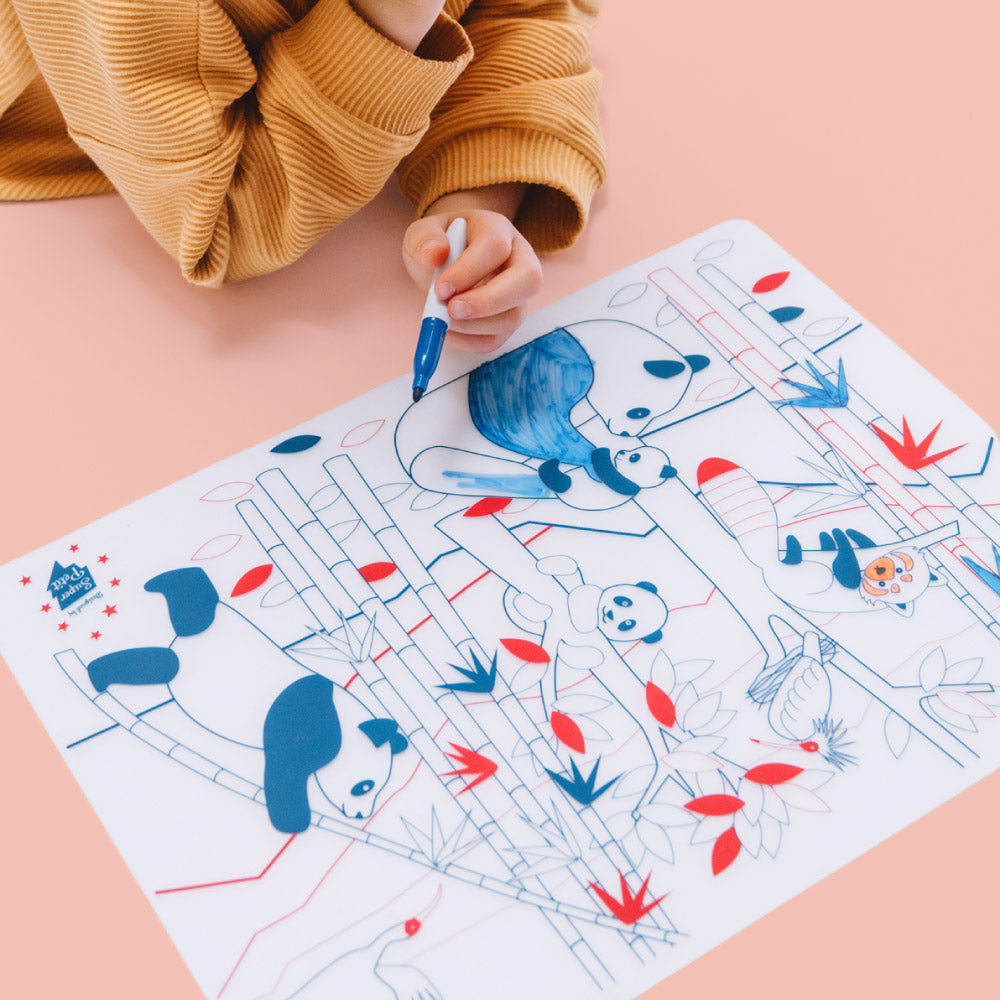 Set de Table à Colorier Silicone – Panda
