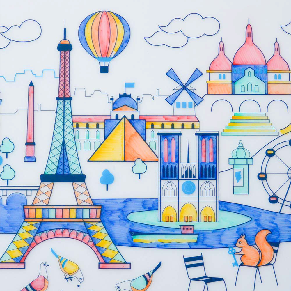 Set de Table à Colorier Silicone – Paris