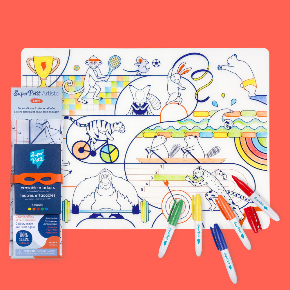 Set de Table à Colorier Silicone – Sports Olympiques
