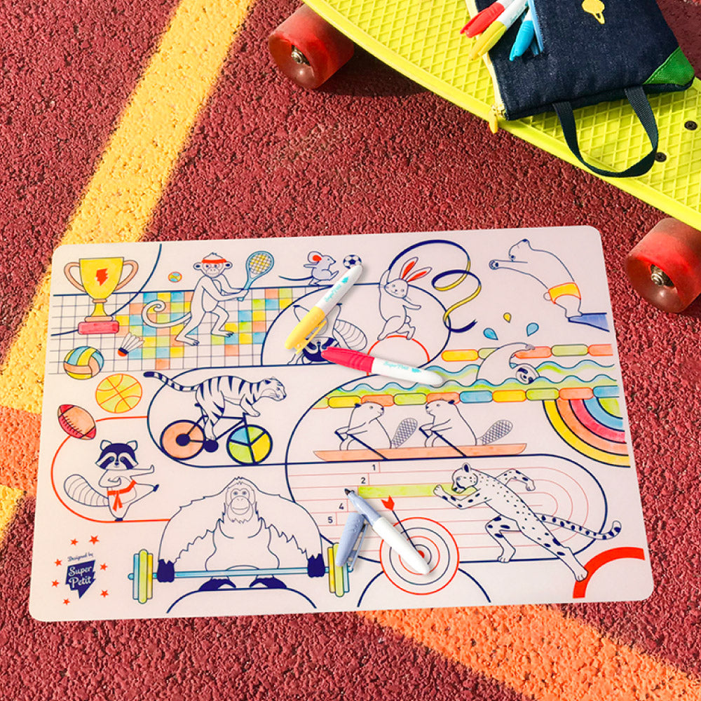 Set de Table à Colorier Silicone – Sports Olympiques