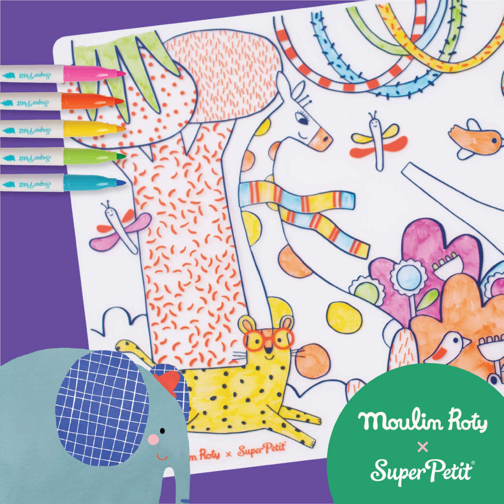 Set de Table à Colorier Toupitis – Collab SuperPetit x Moulin Roty