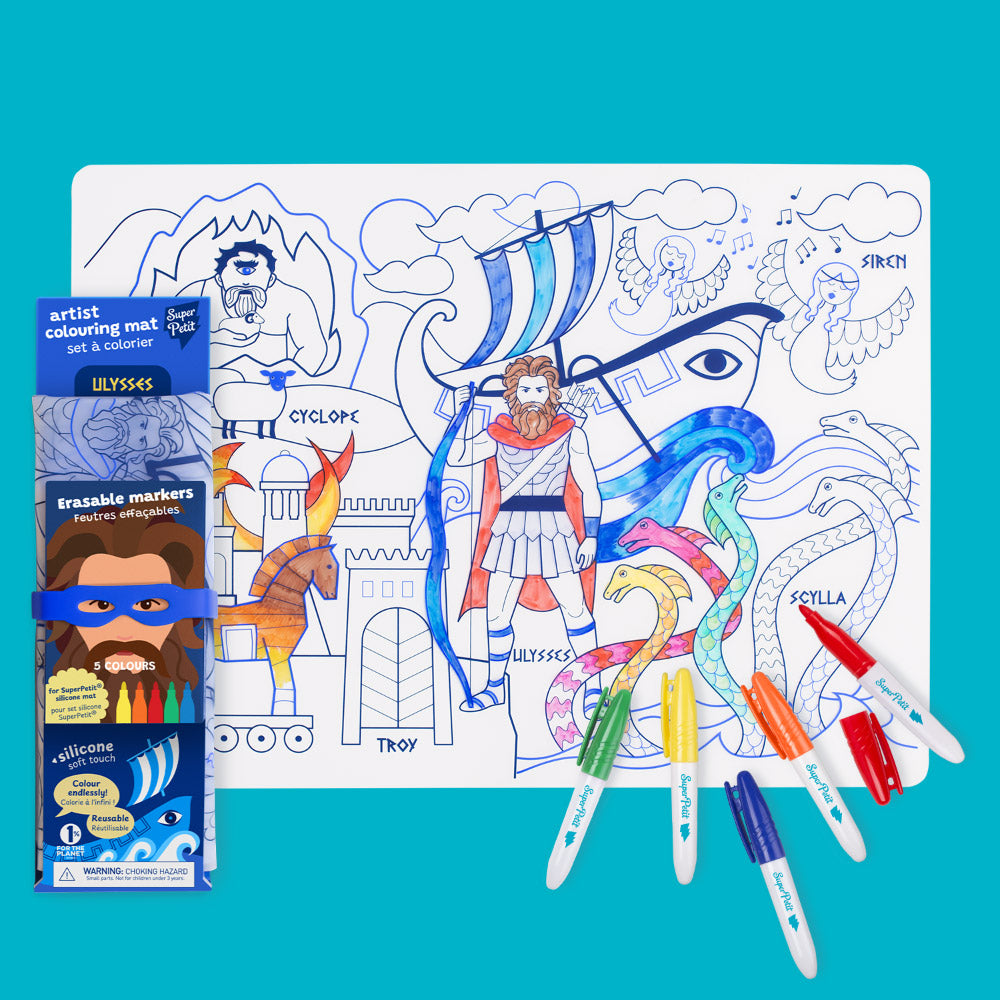 Set de Table à Colorier Silicone – Les Aventures d'Ulysse