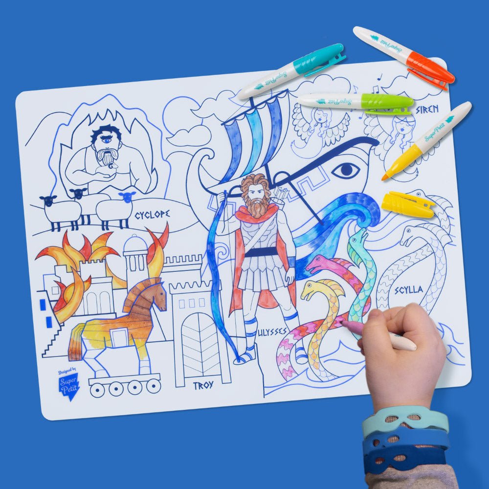 Set de Table à Colorier Silicone – Les Aventures d'Ulysse
