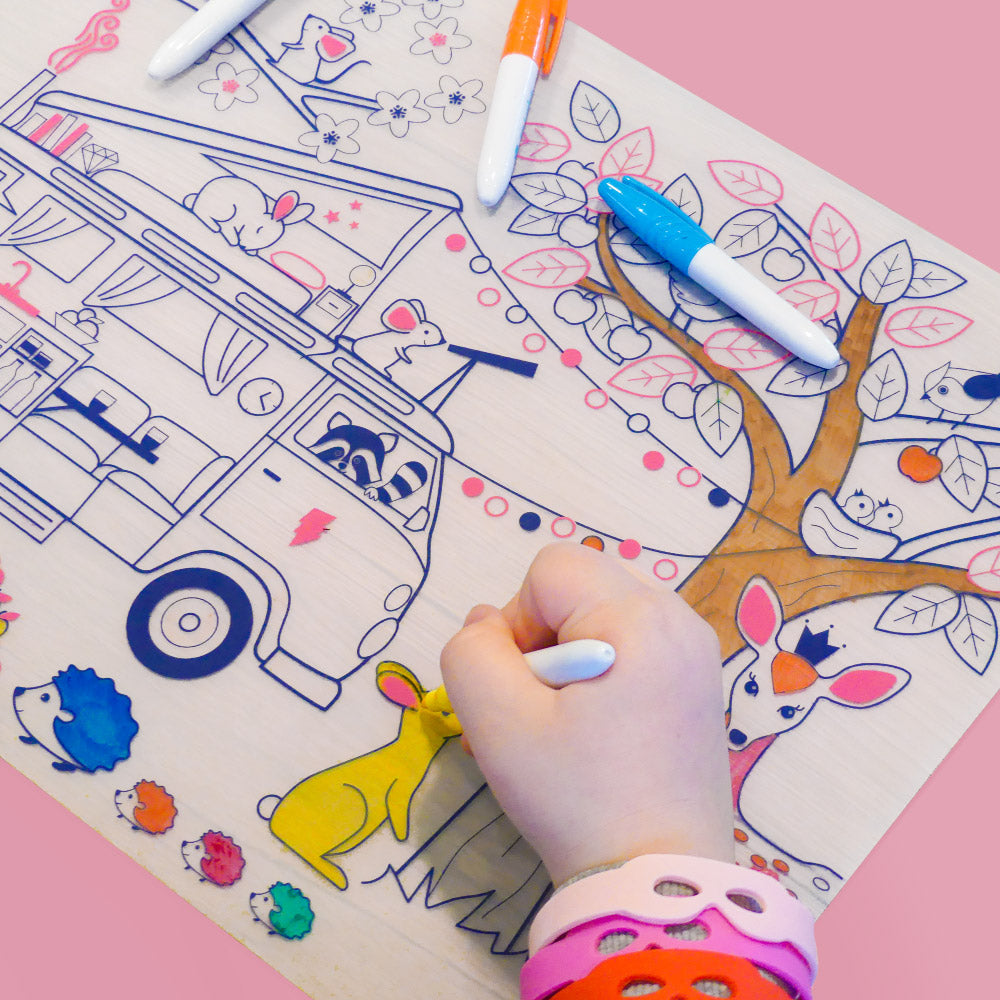 Set de Table à Colorier Silicone – Dream Van