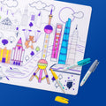 Set de Table à Colorier Silicone – Ville Futuriste