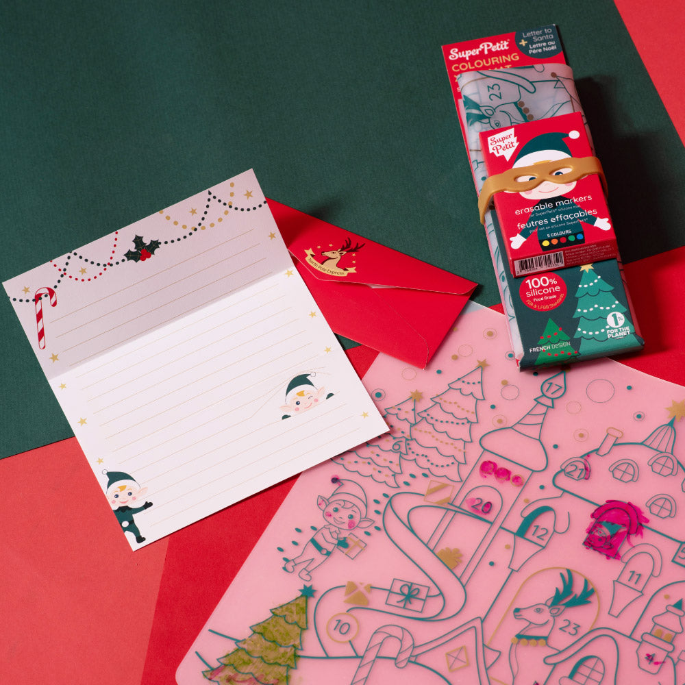 Calendrier de l'Avent Réutilisable en Silicone + Lettre au Père Noël