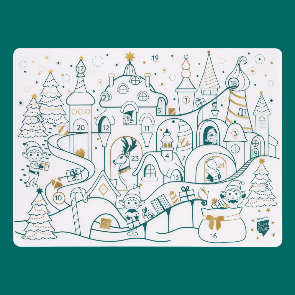 Calendrier de l'Avent Réutilisable en Silicone + Lettre au Père Noël