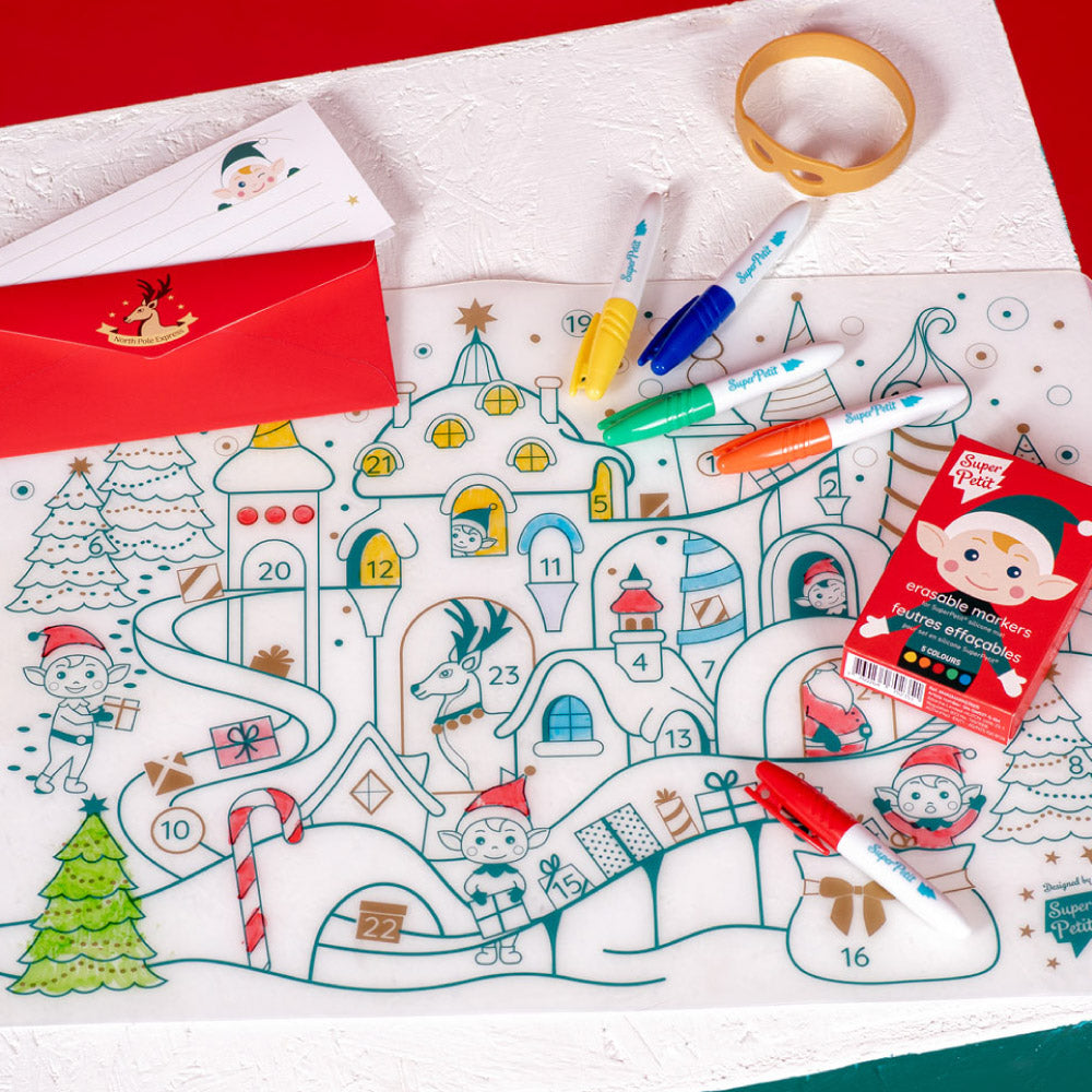 Calendrier de l'Avent Réutilisable en Silicone + Lettre au Père Noël