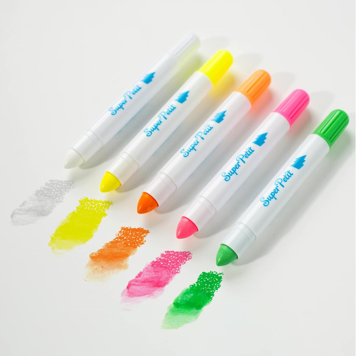 Crayons de cire twistables fluo SuperPetit pour vitres et miroirs